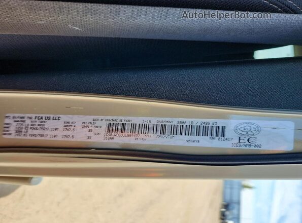 1C4BJWDG3JL864427 2018 JEEP WRANGLER Green Vista interior de 360 grados