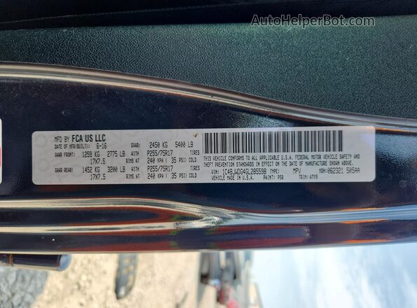 1C4BJWDG4GL285598 2016 JEEP WRANGLER Серый Панорамный вид салона 360°