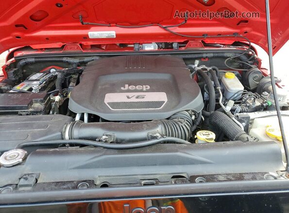 1C4BJWDG5JL869936 2018 JEEP WRANGLER Красный Вид задней части салона