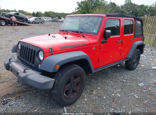 1C4BJWDG6GL105022 2016 JEEP WRANGLER UNLIMITED Красный Передняя левая четверть