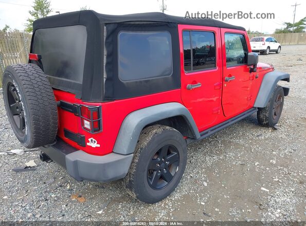 1C4BJWDG6GL105022 2016 JEEP WRANGLER UNLIMITED Красный Задняя правая четверть