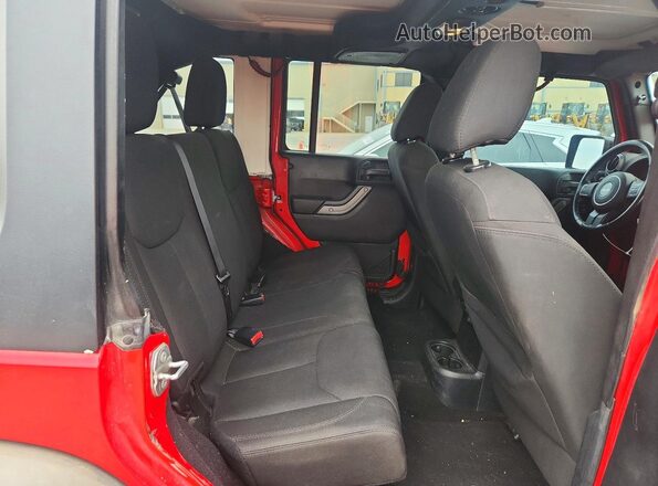 1C4BJWDG6GL260315 2016 JEEP WRANGLER Red Вид задніх сидінь