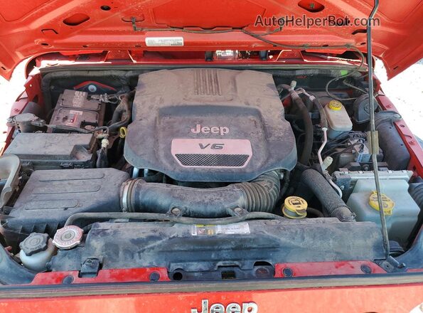 1C4BJWDG8GL116216 2016 JEEP WRANGLER Красный Вид подкапотного пространства