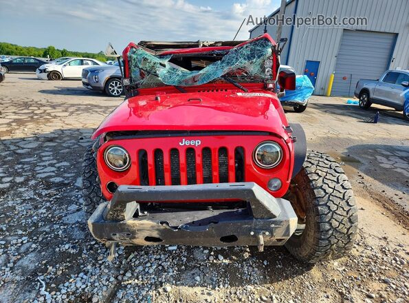 1C4BJWDG8GL146963 2016 JEEP WRANGLER Red Front view