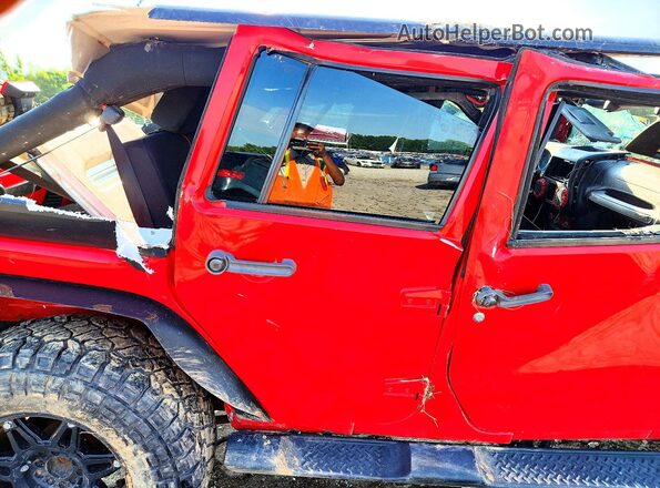 1C4BJWDG8GL146963 2016 JEEP WRANGLER Red Rear seats view