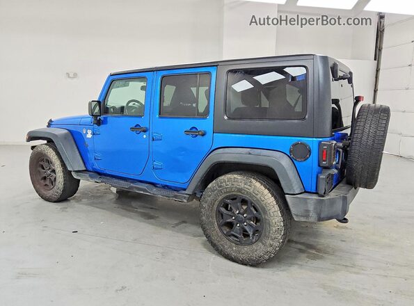1C4BJWDG9GL179261 2016 JEEP WRANGLER Blue Trasero izquierdo