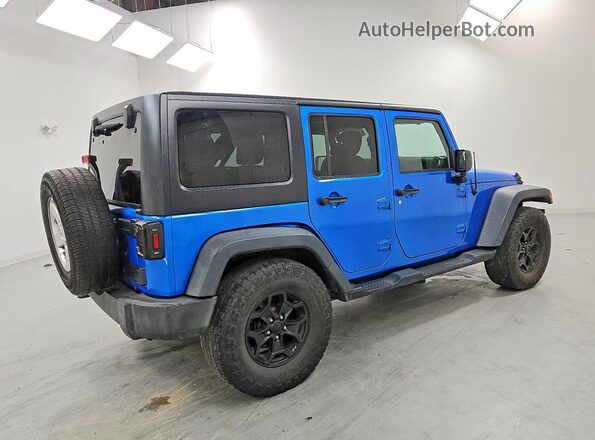 1C4BJWDG9GL179261 2016 JEEP WRANGLER Blue Trasero derecho
