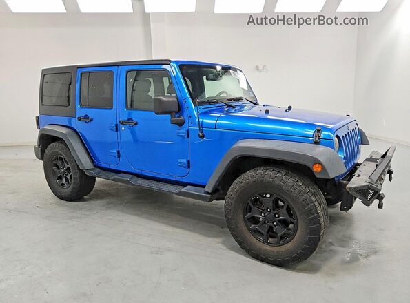 1C4BJWDG9GL179261 2016 JEEP WRANGLER Blue Delantero derecho