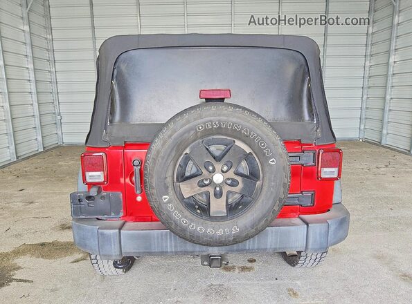 1C4BJWDGXHL555368 2017 JEEP WRANGLER Red უკანა ხედი