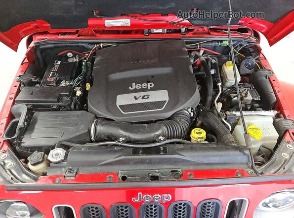 1C4BJWEG7GL275114 2016 JEEP WRANGLER Red Вид задньої частини салону