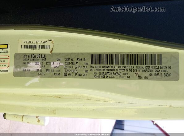 1C4BJWFG2HL509563 2017 JEEP WRANGLER UNLIMITED White Вид підкапотного простору