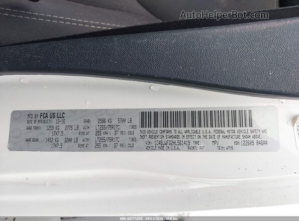 1C4BJWFG2HL561419 2017 JEEP WRANGLER UNLIMITED White Engine compartment view