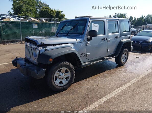 1C4BJWKG9GL293568 2016 JEEP WRANGLER UNLIMITED Серебряный Передняя левая четверть