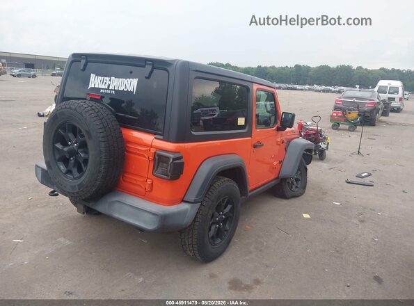 1C4GJXAG4LW282807 2020 JEEP WRANGLER Orange Задня права чверть