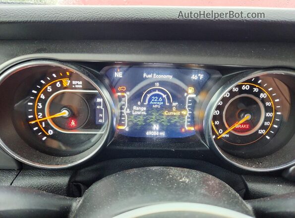 1C4GJXAG9MW775772 2021 JEEP WRANGLER Burgundy Instrument cluster view