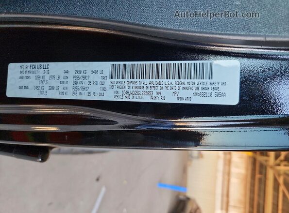 1C4HJWDG5GL235853 2016 JEEP WRANGLER Black VIN sticker view