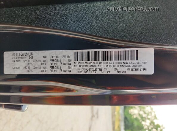 1C4HJWEG2JL897928 2018 JEEP WRANGLER Blue Vista interior de 360 grados