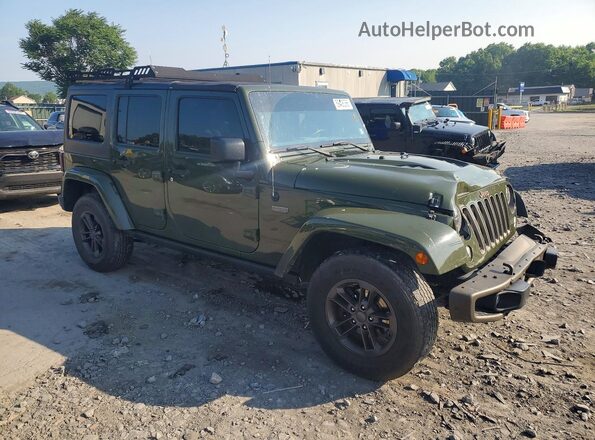1C4HJWEG5GL268799 2016 JEEP WRANGLER Зеленый Передняя правая четверть