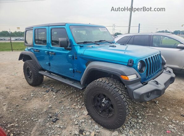 1C4HJXDG1LW332790 2020 JEEP WRANGLER Blue Передня права чверть