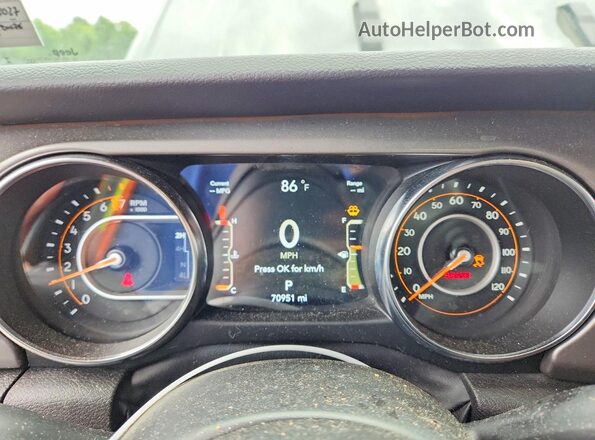 1C4HJXDG1NW124654 2022 JEEP WRANGLER Gray Instrument cluster view
