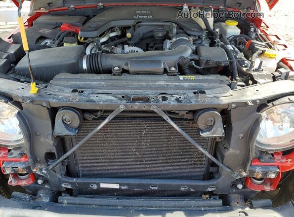 1C4HJXDG2JW183464 2018 JEEP WRANGLER Red ძრავის განყოფილების ხედი