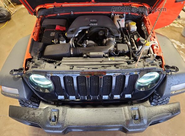 1C4HJXDG2LW209998 2020 JEEP WRANGLER Orange Вид підкапотного простору