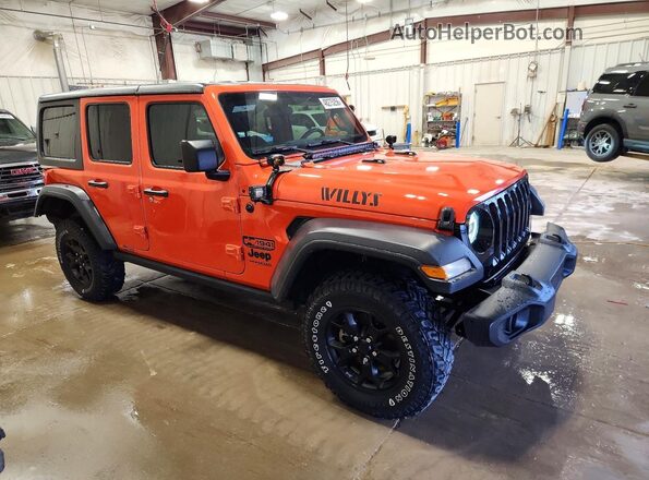1C4HJXDG2LW209998 2020 JEEP WRANGLER Orange Передня права чверть