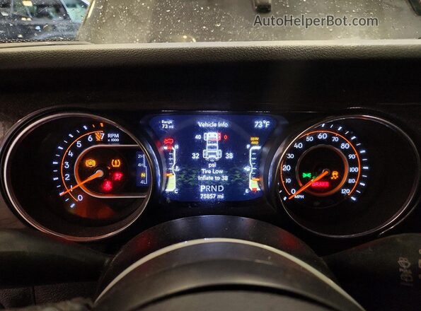 1C4HJXDG2LW314749 2020 JEEP WRANGLER Черный Вид щитка приборов