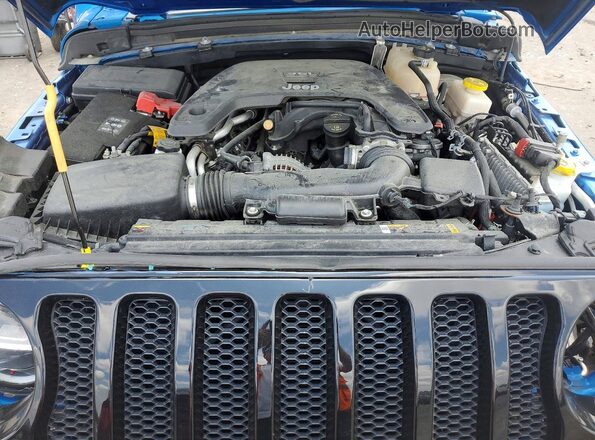 1C4HJXDG2MW848285 2021 JEEP WRANGLER Blue Rear interior view