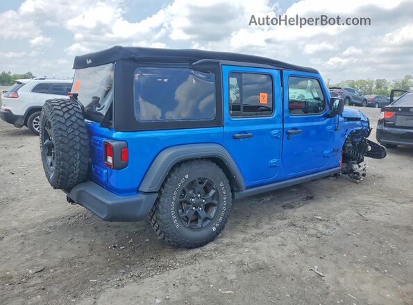 1C4HJXDG2MW848285 2021 JEEP WRANGLER Blue Rear right