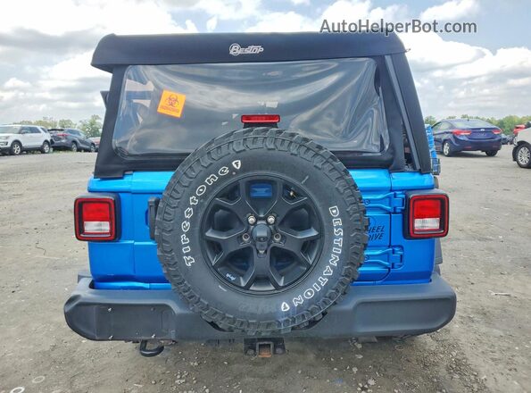 1C4HJXDG2MW848285 2021 JEEP WRANGLER Blue Rear view