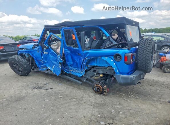 1C4HJXDG2MW848285 2021 JEEP WRANGLER Blue Rear left