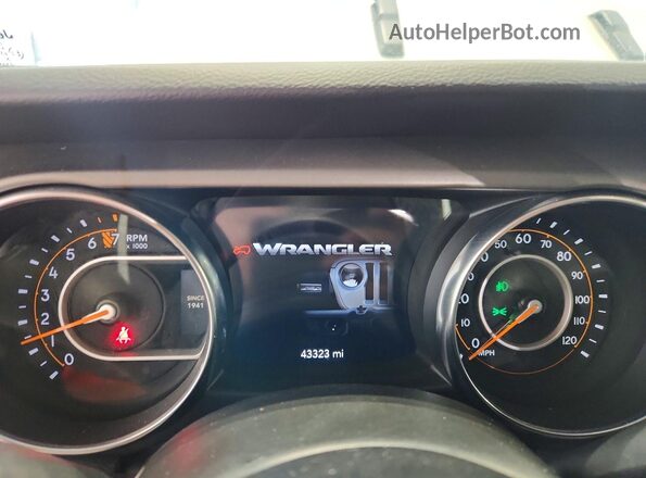 1C4HJXDG2NW133962 2022 JEEP WRANGLER White Instrument cluster view