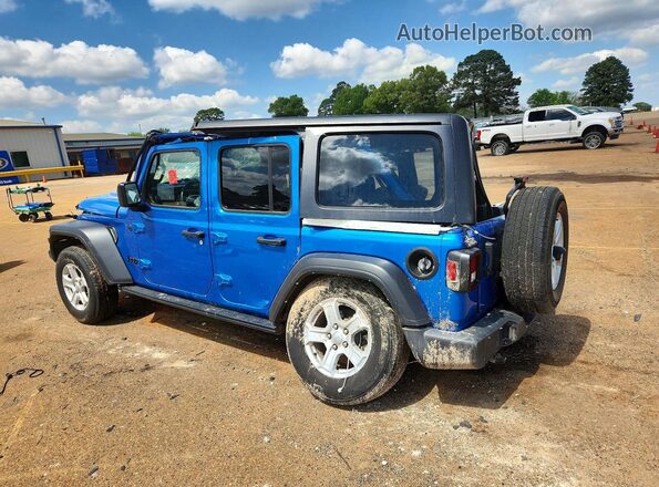 1C4HJXDG2NW236802 2022 JEEP WRANGLER Синий Задняя левая четверть