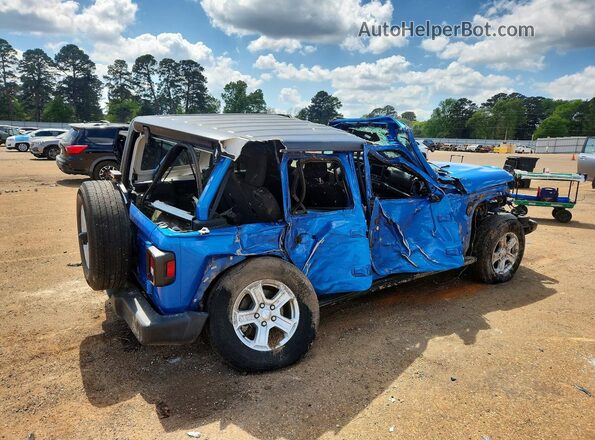 1C4HJXDG2NW236802 2022 JEEP WRANGLER Синий Задняя правая четверть