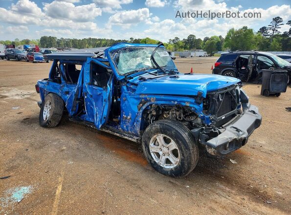 1C4HJXDG2NW236802 2022 JEEP WRANGLER Синий Передняя правая четверть