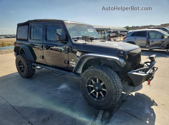 1C4HJXDG3JW155351 2018 JEEP WRANGLER Черный Передняя правая четверть