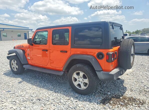 1C4HJXDG4KW679013 2019 JEEP WRANGLER Orange Задня ліва чверть