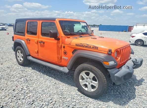 1C4HJXDG4KW679013 2019 JEEP WRANGLER Orange Передня права чверть