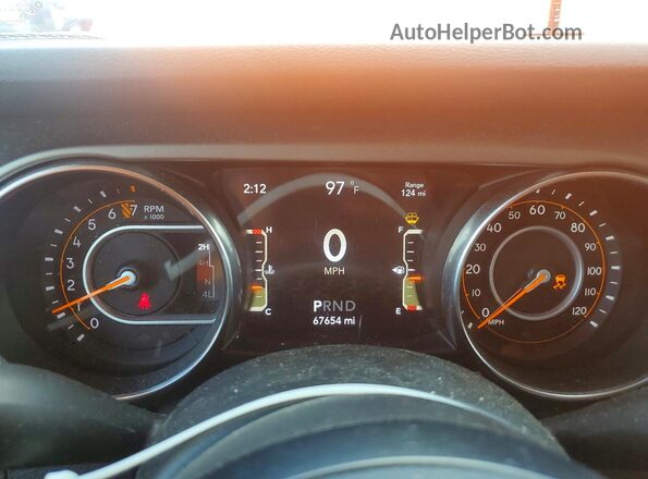 1C4HJXDG4KW679013 2019 JEEP WRANGLER Orange Вид щитка приладів