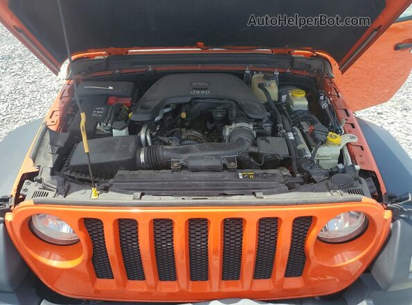 1C4HJXDG4KW679013 2019 JEEP WRANGLER Orange Вид задньої частини салону