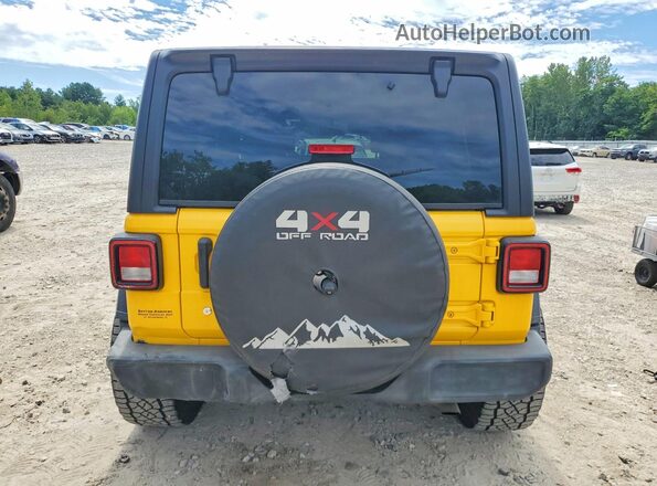 1C4HJXDG6JW297614 2018 JEEP WRANGLER Yellow უკანა ხედი