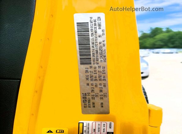 1C4HJXDG6JW297614 2018 JEEP WRANGLER Yellow VIN კოდის სტიკერის ხედი