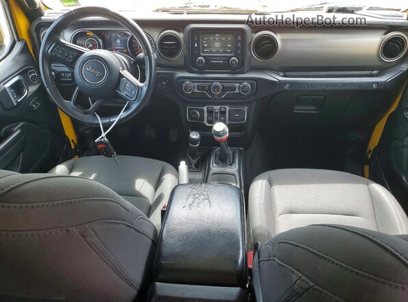 1C4HJXDG6JW297614 2018 JEEP WRANGLER Yellow წინა პანელის ხედი