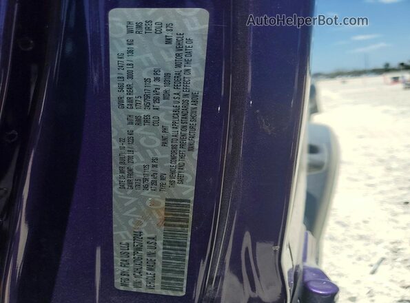 1C4HJXDG7PW577244 2023 JEEP WRANGLER Purple Vista de la etiqueta del VIN