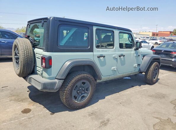 1C4HJXDG7PW619959 2023 JEEP WRANGLER Turquoise Rear right