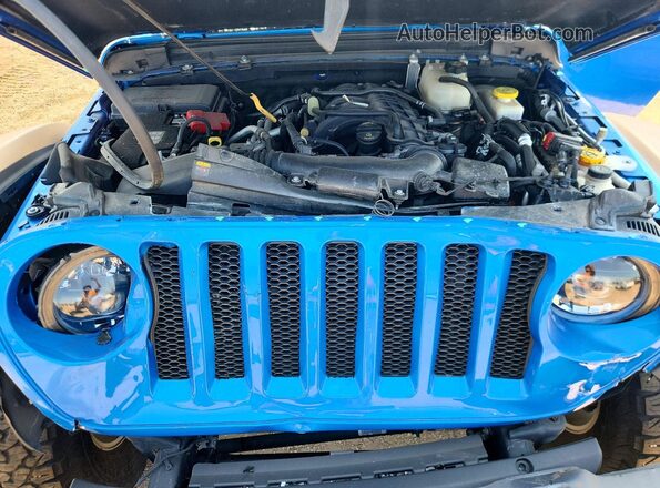 1C4HJXDG7PW671883 2023 JEEP WRANGLER Синий Вид задней части салона