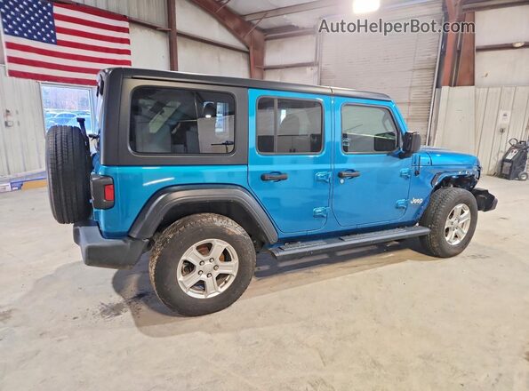 1C4HJXDG8KW638531 2019 JEEP WRANGLER Turquoise უკანა მარჯვენა