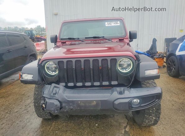 1C4HJXDG8MW650326 2021 JEEP WRANGLER Бордовый Вид спереди