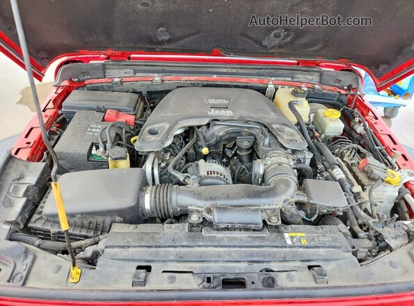 1C4HJXDG9JW140921 2018 JEEP WRANGLER Красный Вид подкапотного пространства